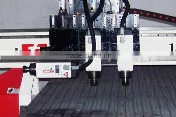 2 spindles cnc doors making machine /4.5kw spindles /vacuum table/heavy duty structure /Stepper motors