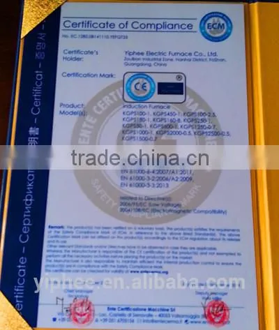 Pig Iron Medium Frequency Induction Melting Furnace 500kg Capacity
