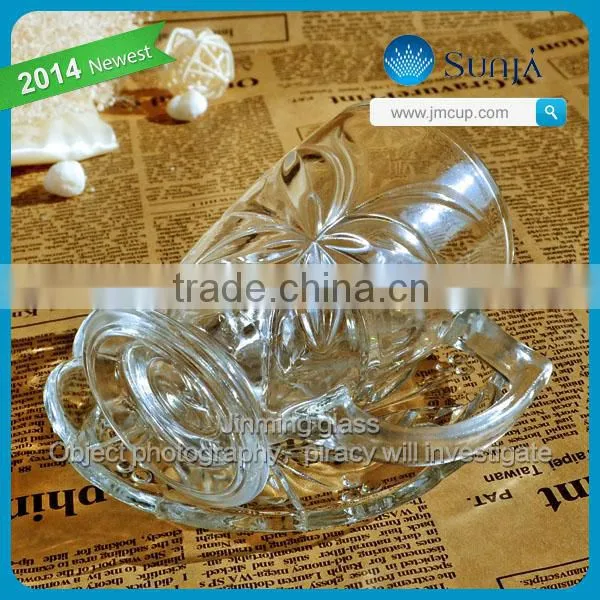 Good quality crystal glass wholesale glass tea set