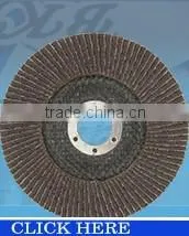 4 1/2" 115x22mm T27 aluminum oxide coated abrasive flap disc for Steel