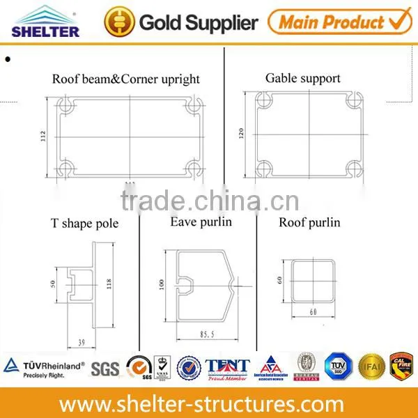 6*12m advertised cheap event tent with logo printed