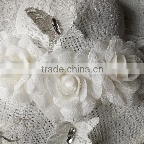 Hot Butterfly Flower with Rhinestone Decoration Lady Sinamay Hat