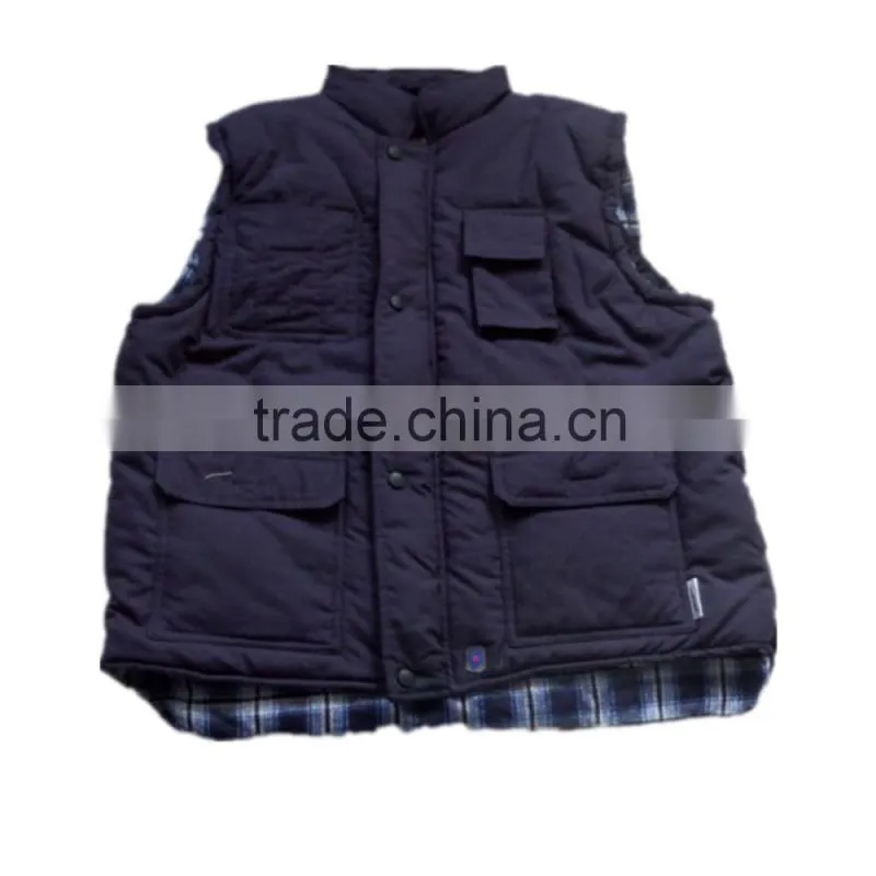 mens cotton-padded waterproof sleeveless jacket