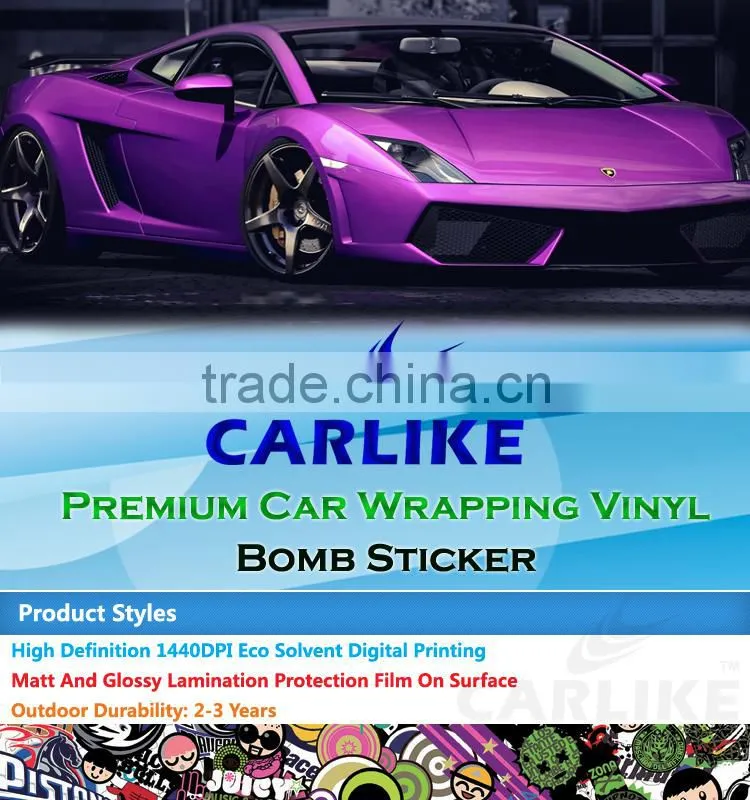 HD-083 Air Bubble Free High Definition Car Body Wrapping Film Design Bomb Sticker