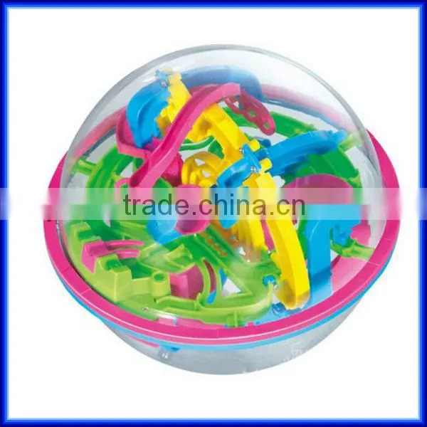 High quality plastic children intellect 3D puzzle maze ball/educational puzzle toy