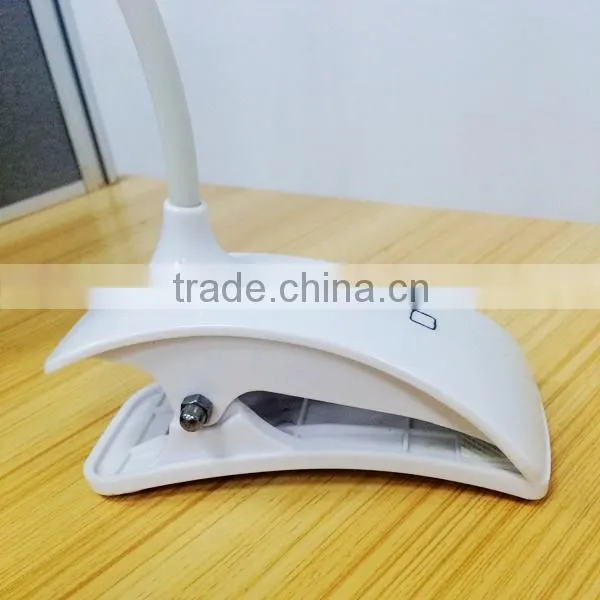 ABS plastic mini white led bed light student use eye protection led reading lights