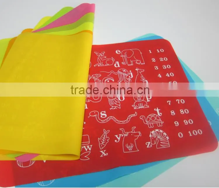 Custom Food Grade Silicone Baby Placemat Silicone Kids Placemat