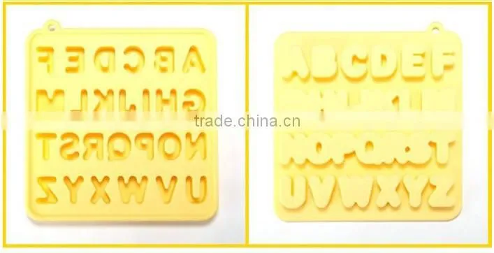 New 26 Alphabet Letter silicone resin ice cream soap cube tray form mold