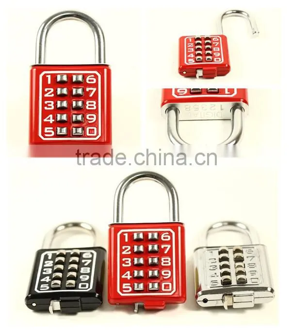 Colorful 10 Digit Code Small Padlock