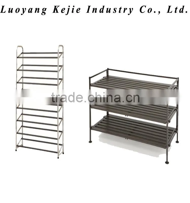 Cheap folding metal shoe rack 2 tiers painting metal shoe rack with best service