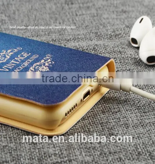 Glod Foil Painting Ultra Thin Breathable Leather Case For iphone 6
