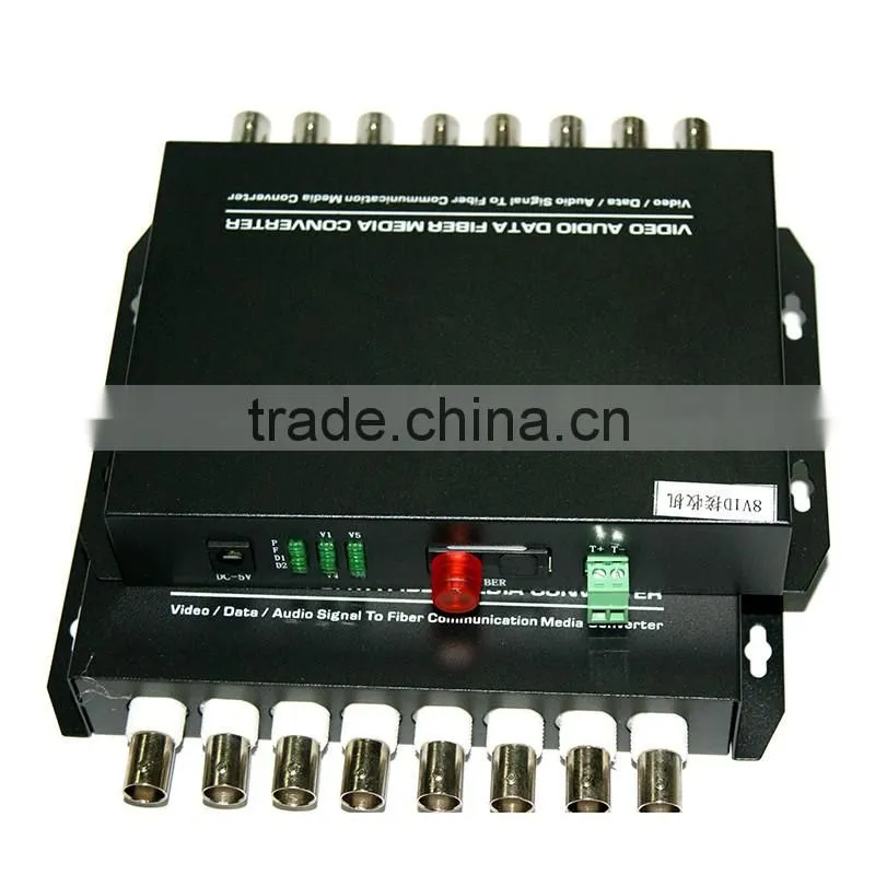 Atongda high quality Optical Extender 8 channel BNC digital fiber optic cctv video converter