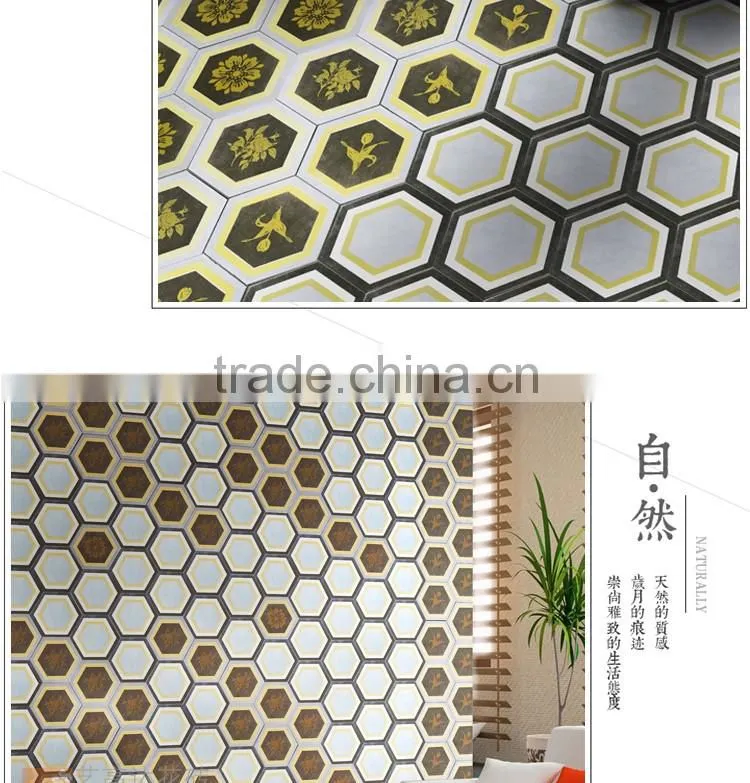 EMBOSS hexagon mosaic tile kitchen floor tile 100*200*175mm porcelain glazed tile