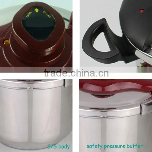 professional stainless steel cookware, sandwich bottom, suitable to gas stove & induction cooker, DSA22cm 6L