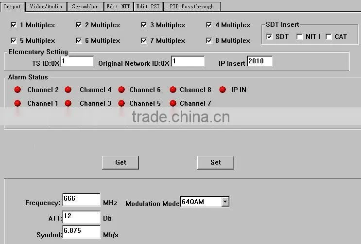 sd Modulator with scrambler (8AV in,DVB-C out)