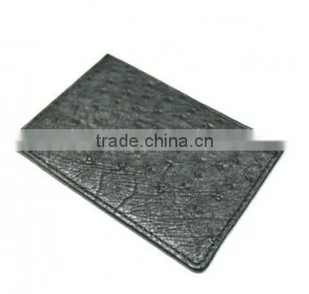 Ostrich leather card clip wallet SOCW-002