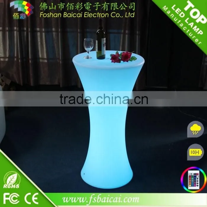 CE&ROHS approved illuminated bar furniture/led table/led light bar table