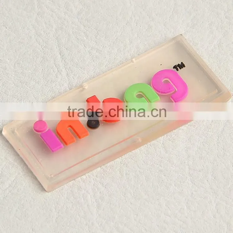 Soft PVC Rubber Custom T-shirt rubber Labels rubber Tags forbags