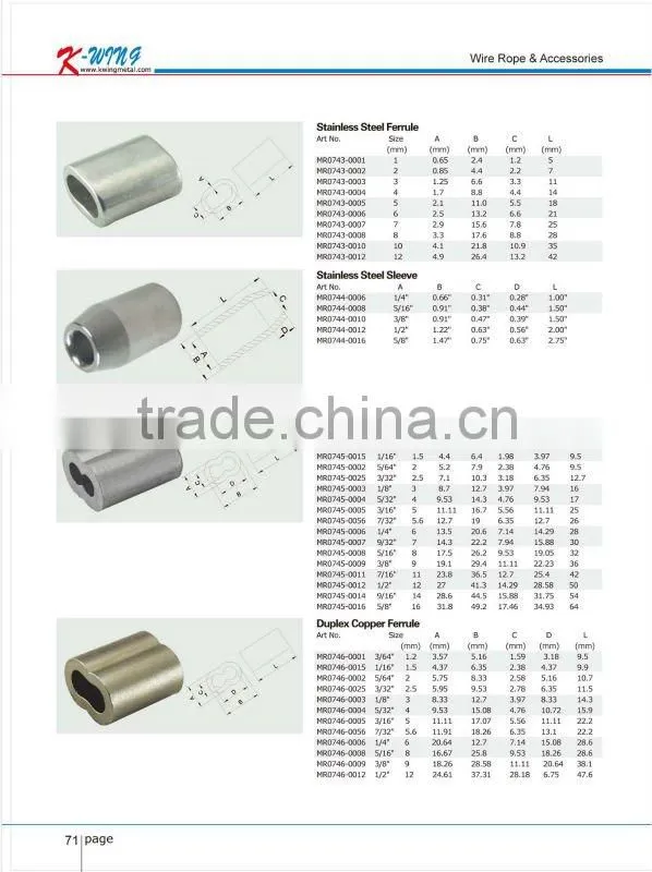 Crimp Aluminium Ferrule