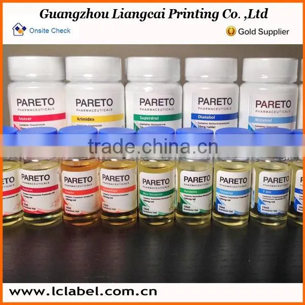 Custom ampoule label stickers roll ampoule bottle stickers