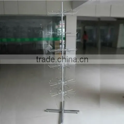 3 Tiers Rotating Display Wire Rack for Jewerly Store