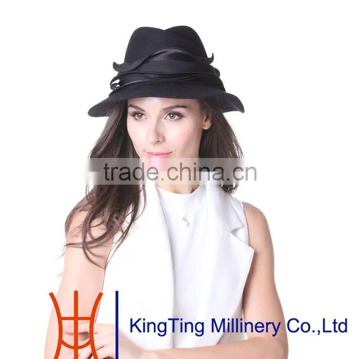 Floppy 100% wool felt women hat