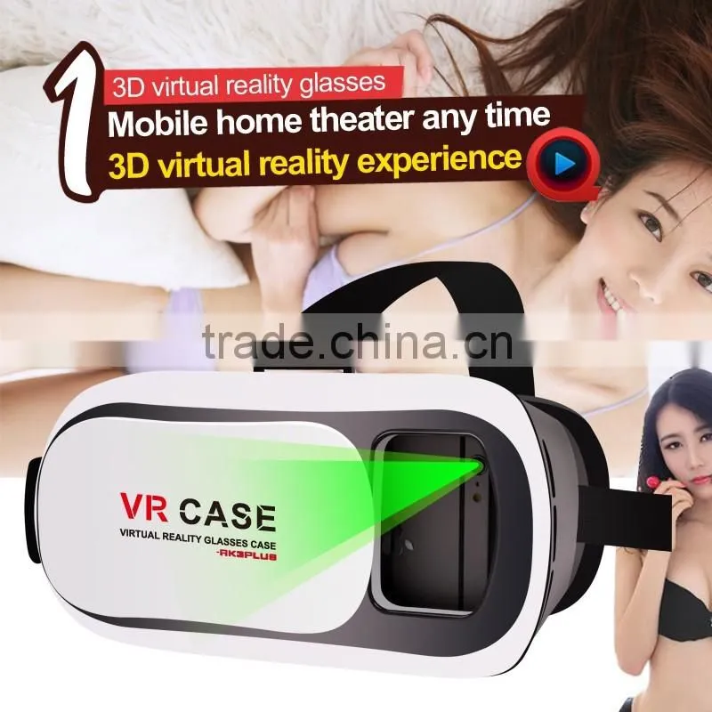 Hot sale newest generation vr case 3d virtual reality helmet for apple/android/xbox/psp