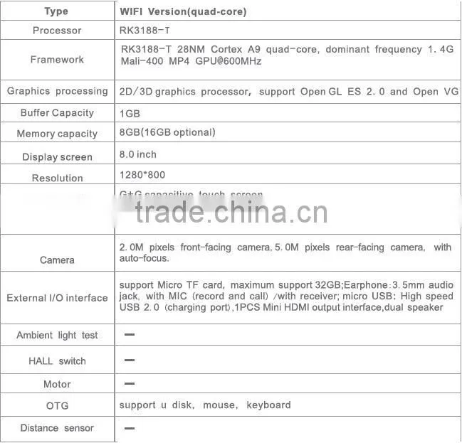 Bulk buy from china 8"tablet android 4.2 tablet pc