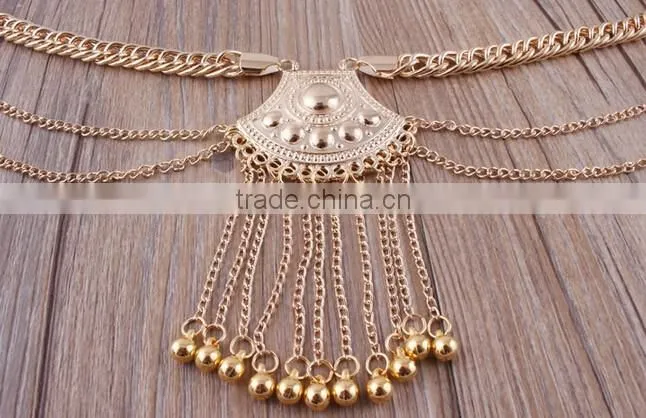 2016 Bohemian Styke Vintage Exaggerate Tassels Sexy Bikini Waist Belly Body Chian