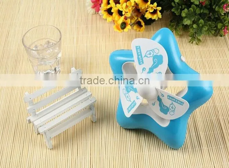 New products 2016 rechargeable star shape fan small usb powered fan 5V usb fan