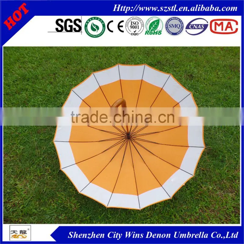 High quality straight elegant wooden umbrella,fashion wooden automatic umbrella from China suppliers,wooden handle umbrella
