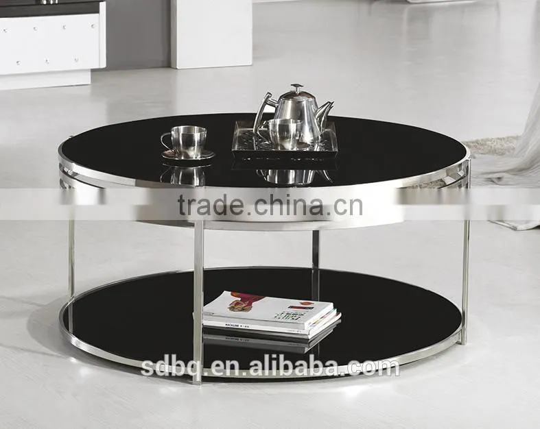 PT-T015 metal table stainless steel frame coffee centre table coffee table black