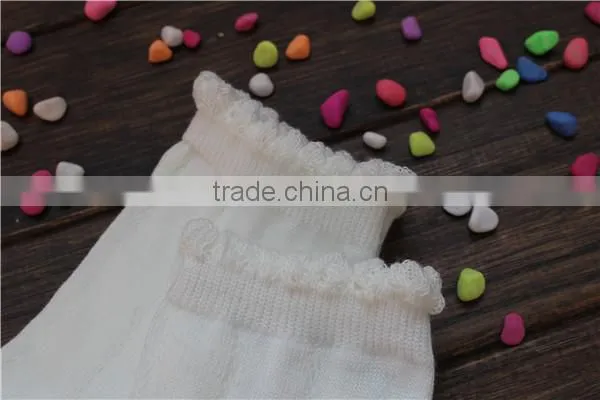 girls pointelle heathered socks