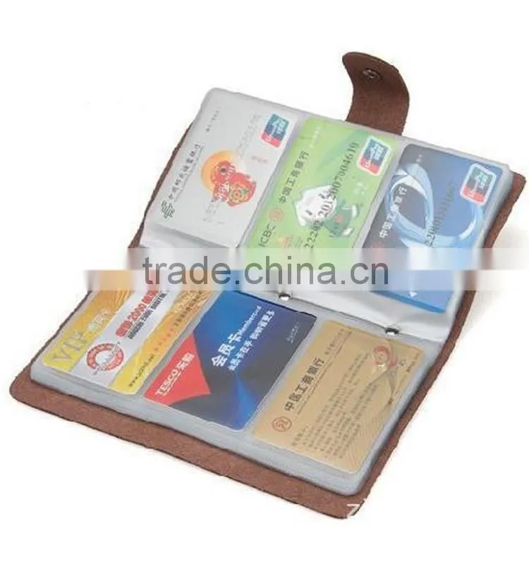 Business fashion waterproof stud closure card leather book OEM order welcome
