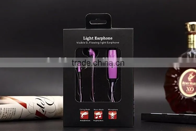 3.5mm LED Earphones For mobile phones music cell phones headphones