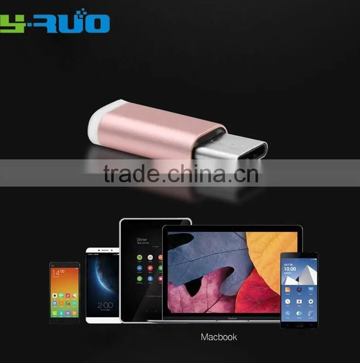 Free sample USB-C to Micro USB Adapter for Nexus 5X, 6P, OnePlus 2, with 56k Resistor; Meet USB 3.1 Type C standard