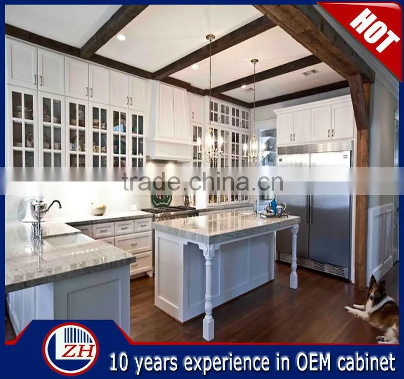 Beautiful Waterproof Kitchen Furniture,Modular Solid Wood Kitchen Cabinet China