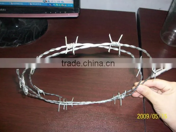 Barbed wire, divided into Galvanized barbed wire and PVC Coated barbed wire