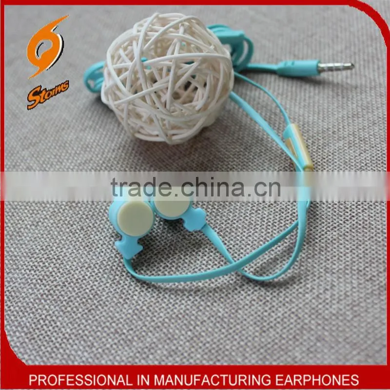 Fashionable Earphone,Colorful Earphones ,Flat Cable Earphone.