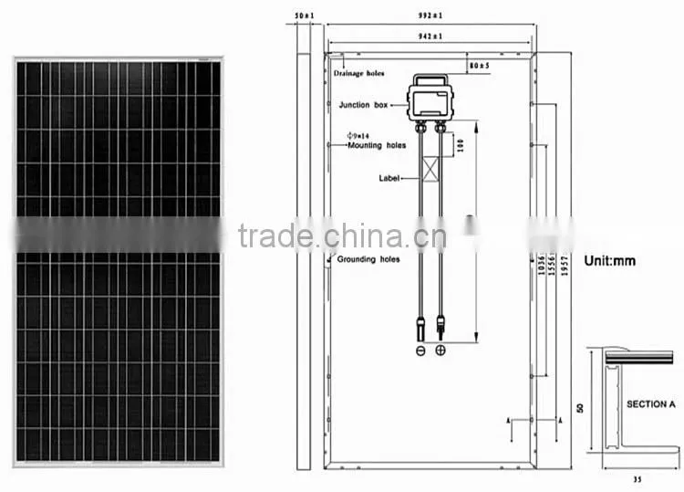 Solar Panels 310 Watt, Panel Solar, Solar Module, PV Solar Module with TUV IEC CE CEC ISO INMETRO certificates