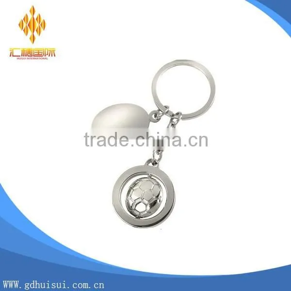 wholesales custom round gold metal keychain