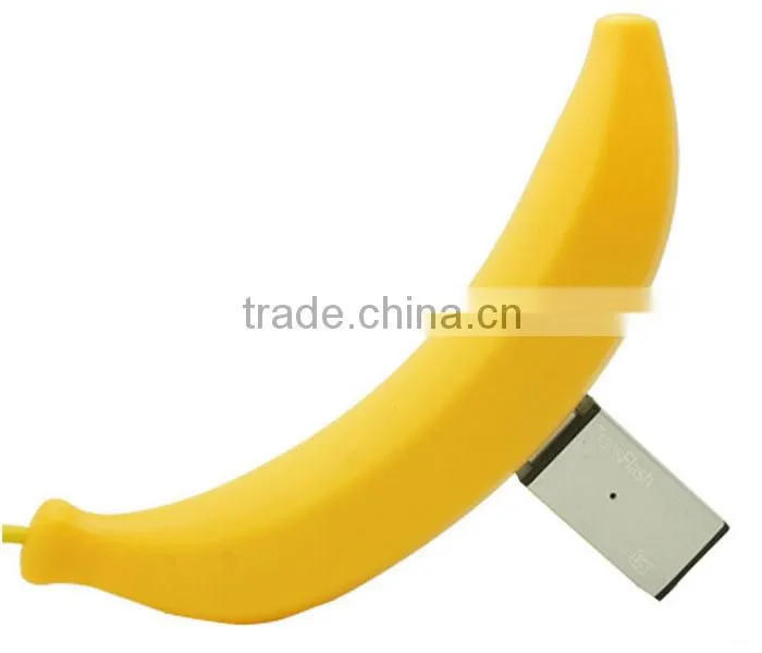 Banana Shaped Cute USB 2.0 Hub with 4 Ports
