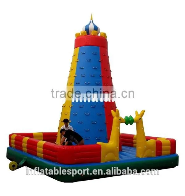Kids rock inflatable climbing wall