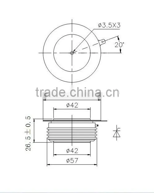 High frequency thyristor KA500(1200-1600V)