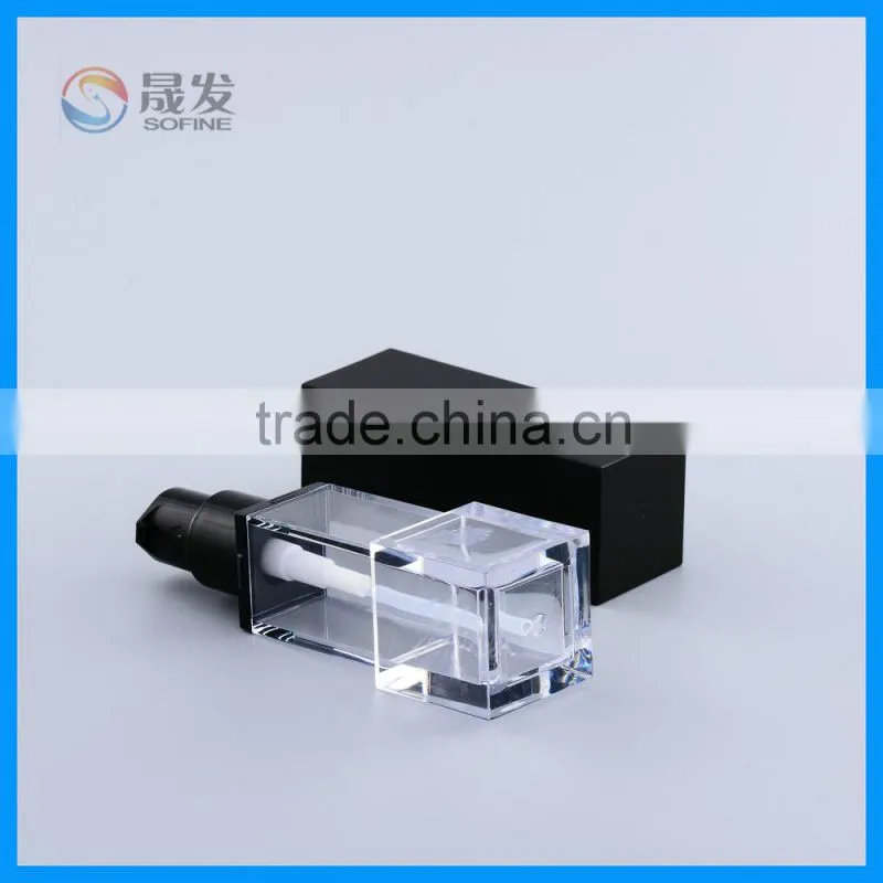 Clear empty lotion pump bottle