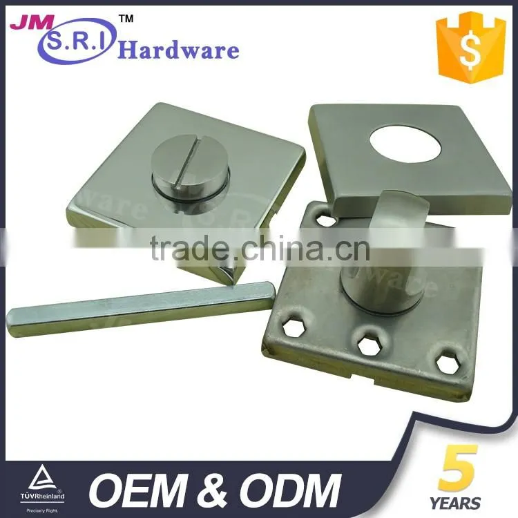 Hot sale square shape stainless steel thumb turn lock , toilet door indicator lock