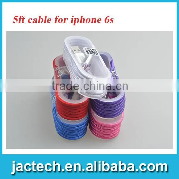 durable fabric charger cable for iphone 6 6s