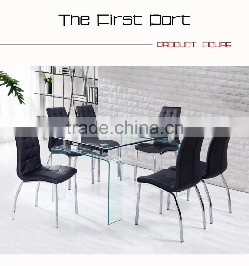 Latest Designs Dining Table Modern Tempered Glass Dining table