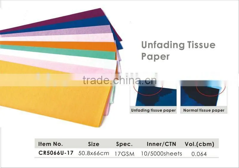 Gift/Promotion/Decoration Fluorescent Crepe Paper/solid color wrapping paper