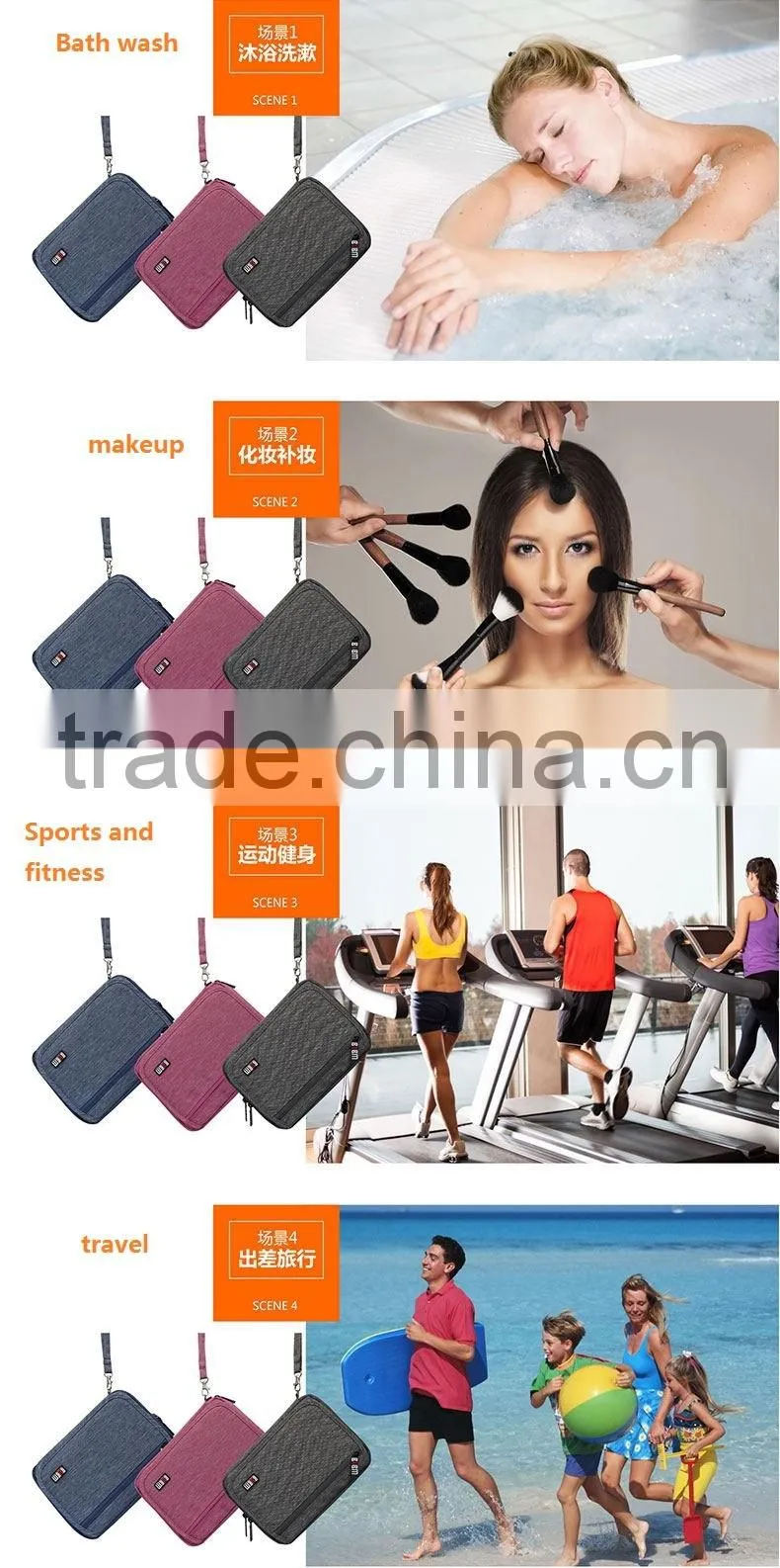Professional Fashion Design Nylon small Travel Handbag For Lady